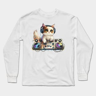 DJ Kitty Long Sleeve T-Shirt